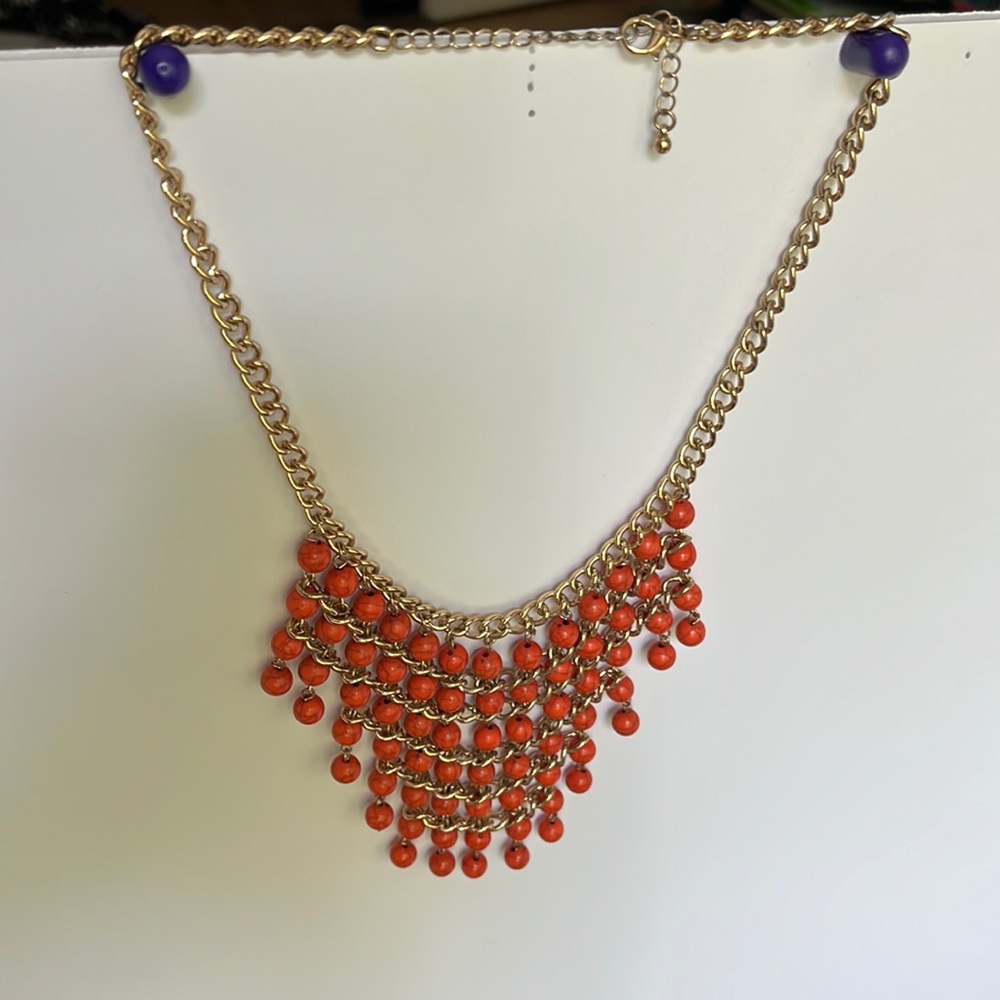Orange and gold necklace